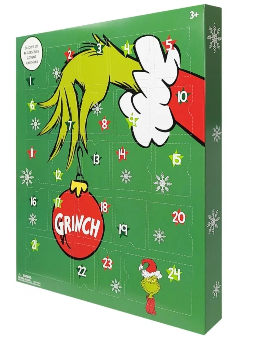 Dr. Seuss The Grinch Green Advent Calendar - Holiday Countdown. Girls. NWT.